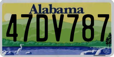 AL license plate 47DV787