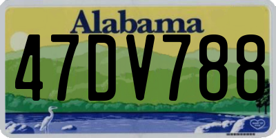 AL license plate 47DV788