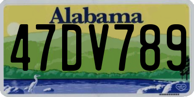 AL license plate 47DV789