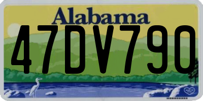 AL license plate 47DV790