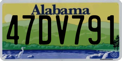 AL license plate 47DV791