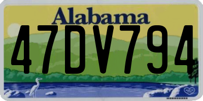 AL license plate 47DV794
