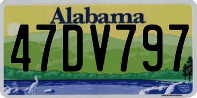 AL license plate 47DV797