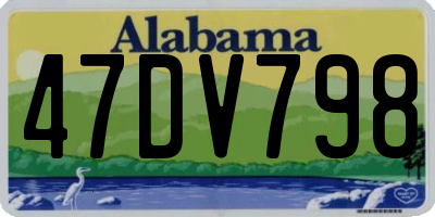 AL license plate 47DV798