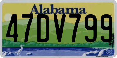 AL license plate 47DV799