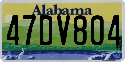 AL license plate 47DV804