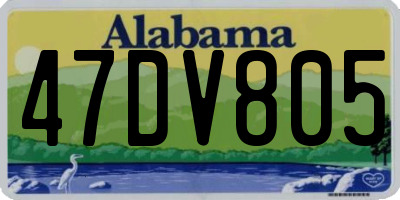 AL license plate 47DV805
