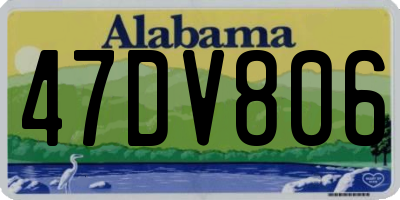 AL license plate 47DV806