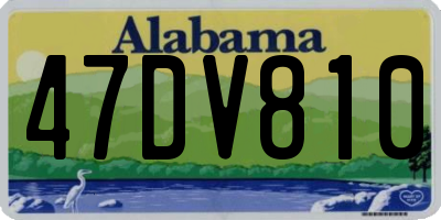 AL license plate 47DV810