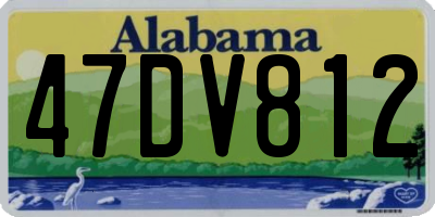 AL license plate 47DV812