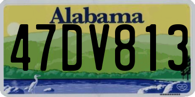 AL license plate 47DV813
