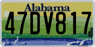 AL license plate 47DV817
