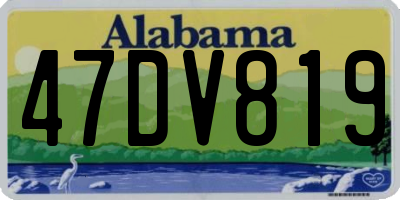 AL license plate 47DV819