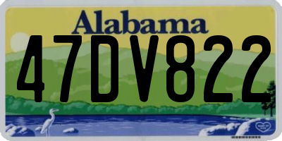 AL license plate 47DV822