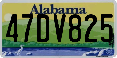 AL license plate 47DV825