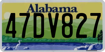 AL license plate 47DV827
