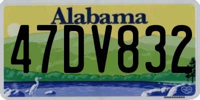 AL license plate 47DV832