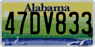AL license plate 47DV833