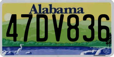AL license plate 47DV836