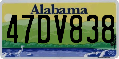 AL license plate 47DV838