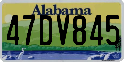 AL license plate 47DV845