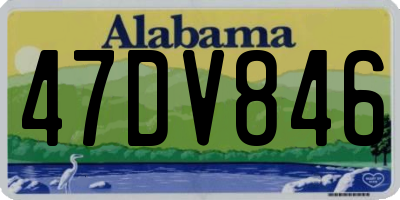 AL license plate 47DV846
