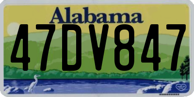 AL license plate 47DV847