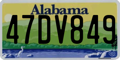 AL license plate 47DV849