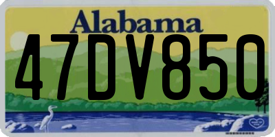 AL license plate 47DV850