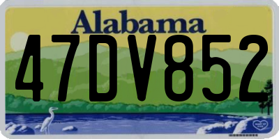 AL license plate 47DV852