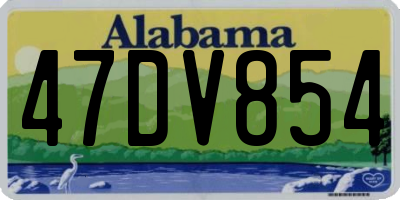 AL license plate 47DV854