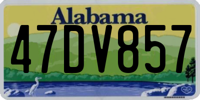 AL license plate 47DV857