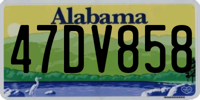 AL license plate 47DV858