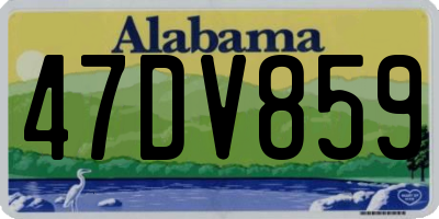 AL license plate 47DV859