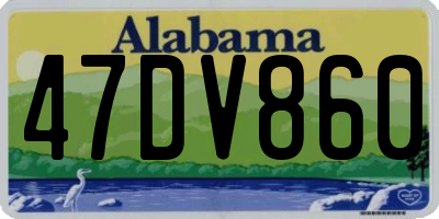 AL license plate 47DV860