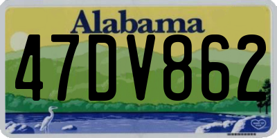 AL license plate 47DV862