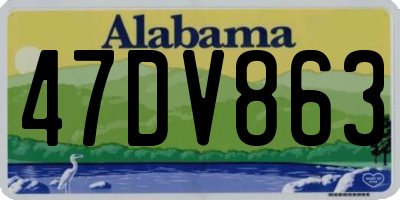 AL license plate 47DV863