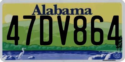AL license plate 47DV864