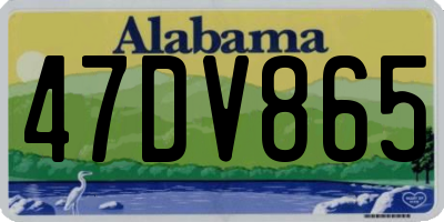AL license plate 47DV865