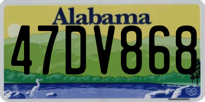 AL license plate 47DV868