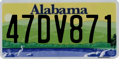 AL license plate 47DV871