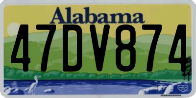 AL license plate 47DV874