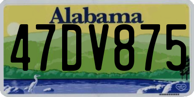 AL license plate 47DV875