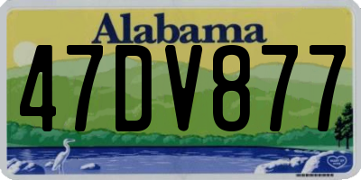 AL license plate 47DV877