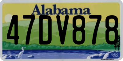 AL license plate 47DV878