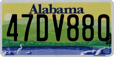 AL license plate 47DV880