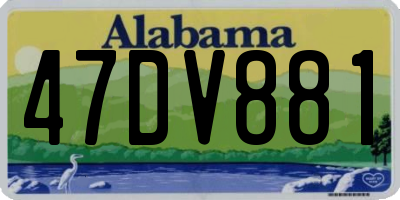 AL license plate 47DV881
