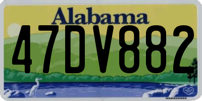 AL license plate 47DV882