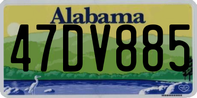 AL license plate 47DV885