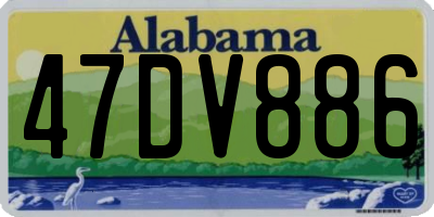 AL license plate 47DV886